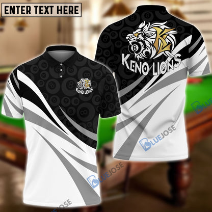 Frenzidea Billiards Ribbon Keno Lions Logo Personalized Shirt