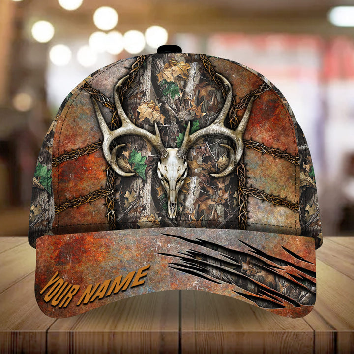 Frenzidea Skull Deer Hunting Steel Pattern Personalized Cap