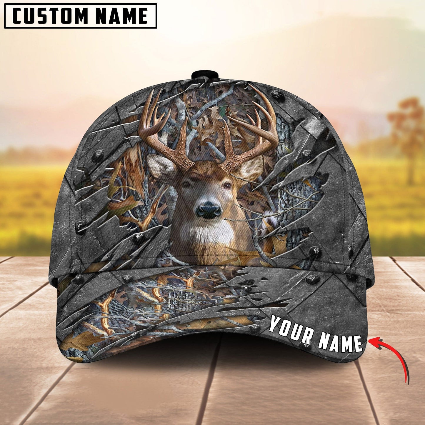 Frenzidea Deer Hunter Hunting Multicolor Personalized Cap
