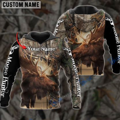frenzidea Custom Name Moose Hunting Shirt 3D Shirt