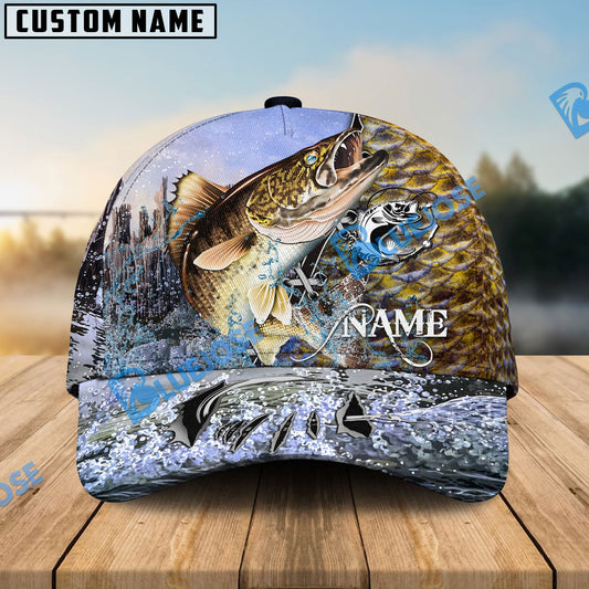 Frenzidea Personalized Clear Water Skin Walleye Fishing Classic Cap