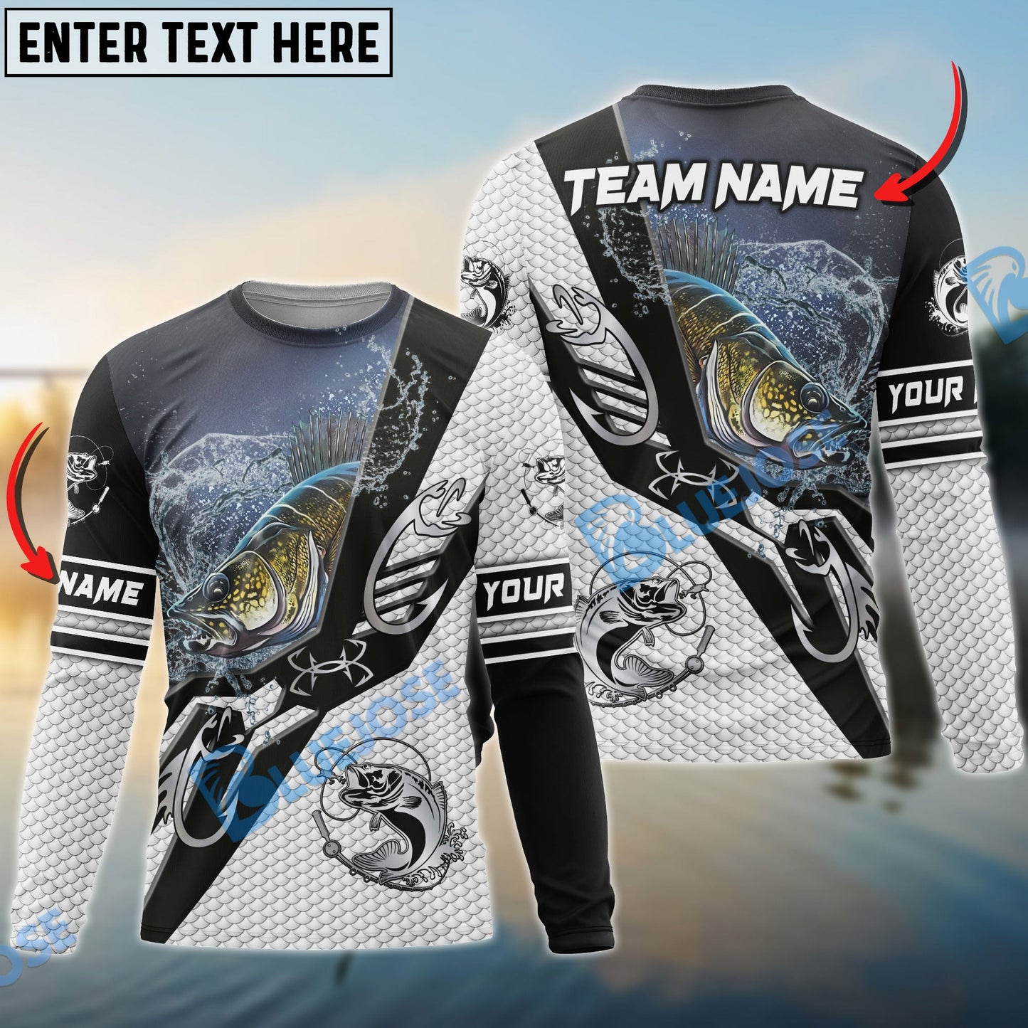 Frenzidea Walleye Fishing Target Locked Custom Name & Team Name 3D Shirts