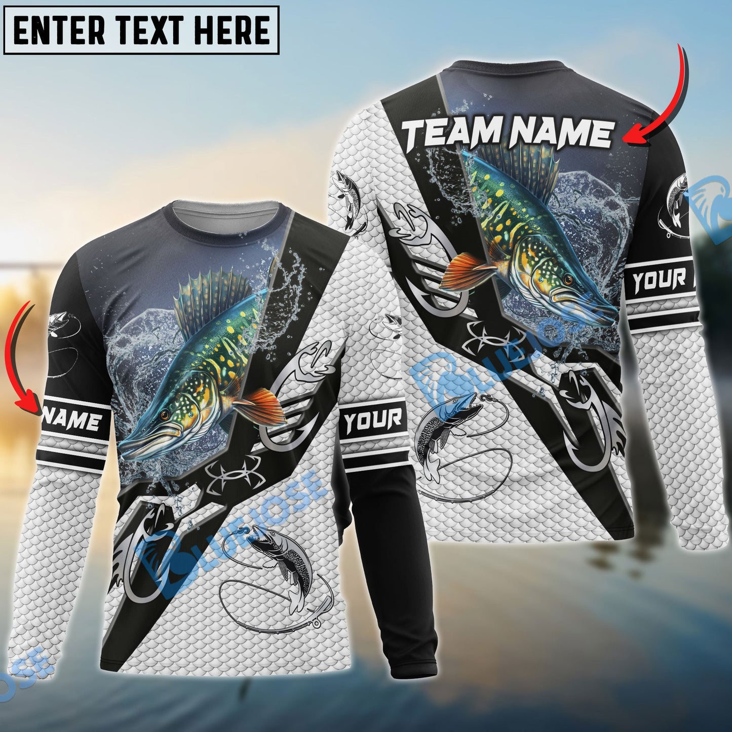 Frenzidea Musky Fishing Target Locked Custom Name & Team Name 3D Shirts