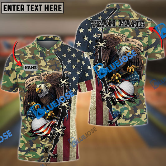 Frenzidea Golf Eagles Army Customized Name, Team Name 3D Shirts (4 Colors)