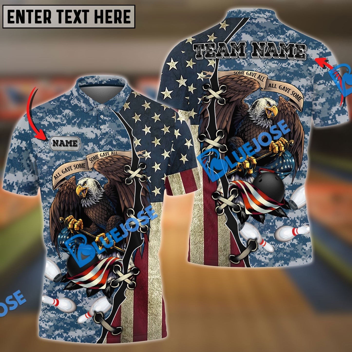 Frenzidea Golf Eagles Army Customized Name, Team Name 3D Shirts (4 Colors)