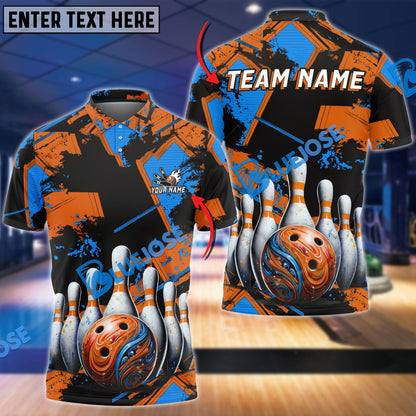 Frenzidea Bowling And Pins Two World Collapse Customized Name 3D Shirt (4 Colors)