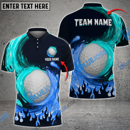 Frenzidea Golf Spinning Paint Customized Name, Team Name 3D Shirts (4 Colors)