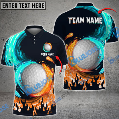 Frenzidea Golf Spinning Paint Customized Name, Team Name 3D Shirts (4 Colors)