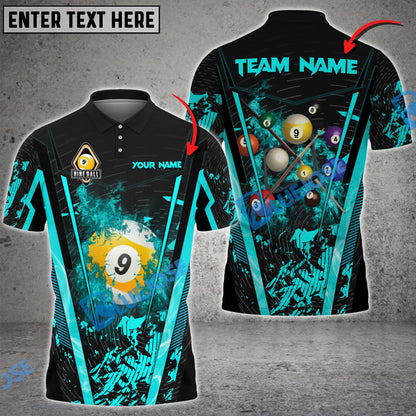 Frenzidea Billiards Ball 9 Abstract Grunge Texture Personalized Name, Team Name Unisex Shirt ( 6 Colors )