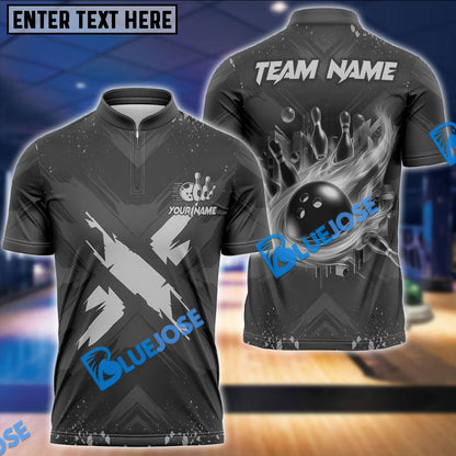 Frenzidea Bowling And Pins X Factor Customized Name 3D Shirt (4 Colors)