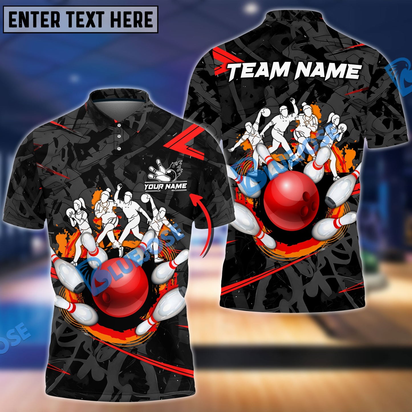 Frenzidea Bowling And Pins Around The World Customized Name 3D Shirt (4 Colors)
