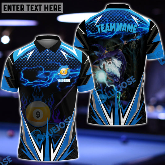 Frenzidea Billiards With Wizard Blue Fire Personalized Shirt