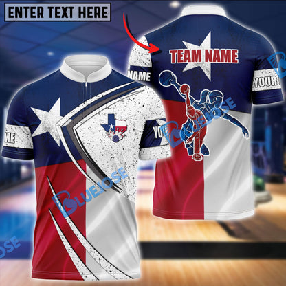 frenzideas Bowling Texas Style Customized Name, Team Name 3D Shirt