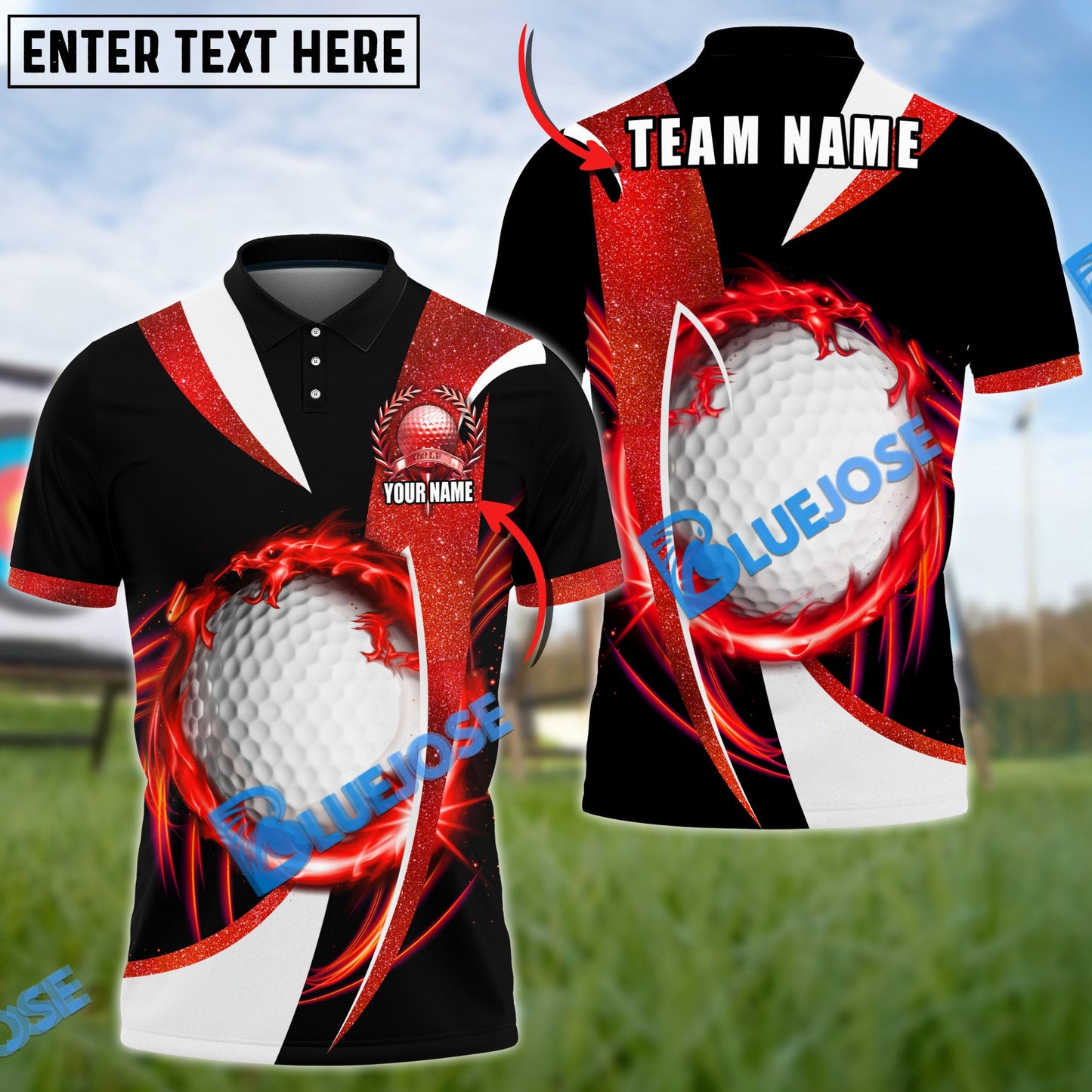 Frenzidea Golf Wind Blade Customized Name, Team Name 3D Shirts (6 Colors)