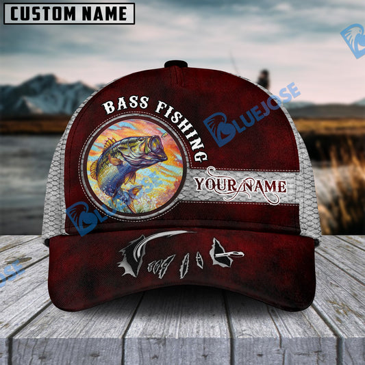 Frenzidea Happy Fishing Bass Fish Personalized Cap