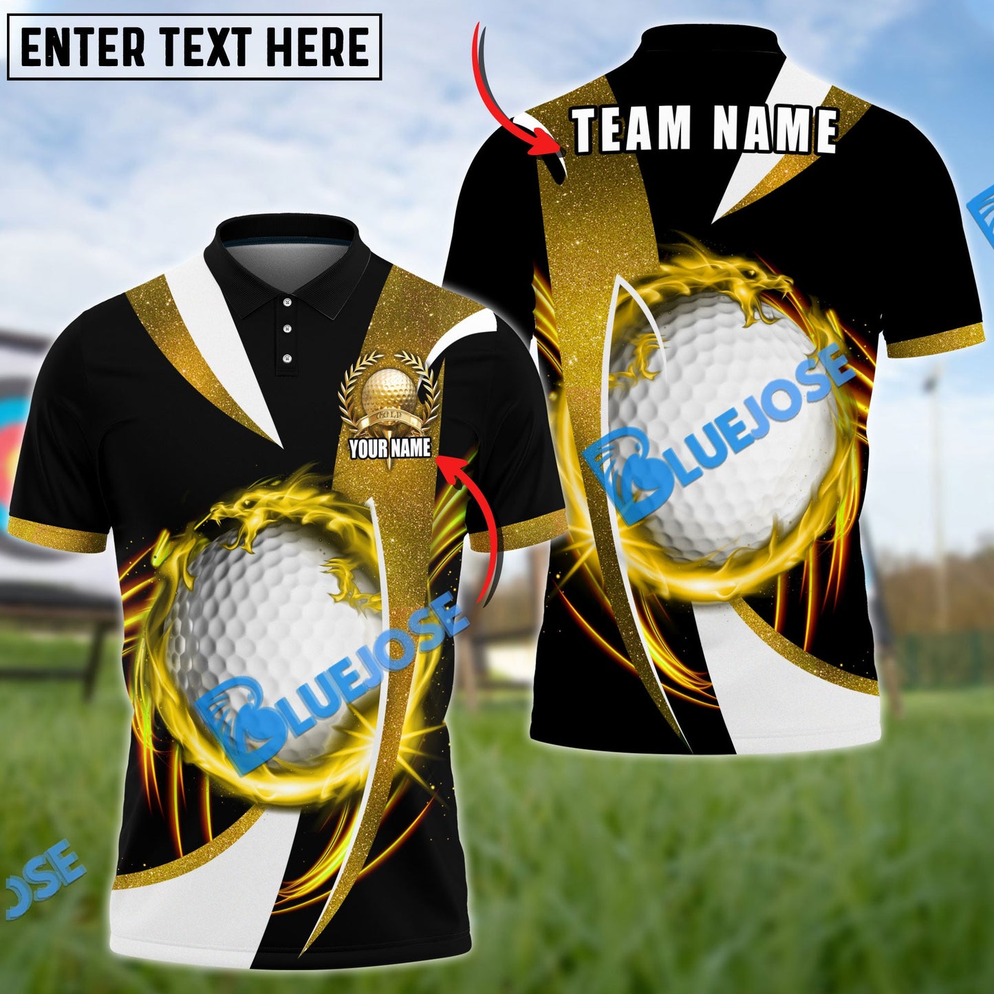 Frenzidea Golf Wind Blade Customized Name, Team Name 3D Shirts (6 Colors)