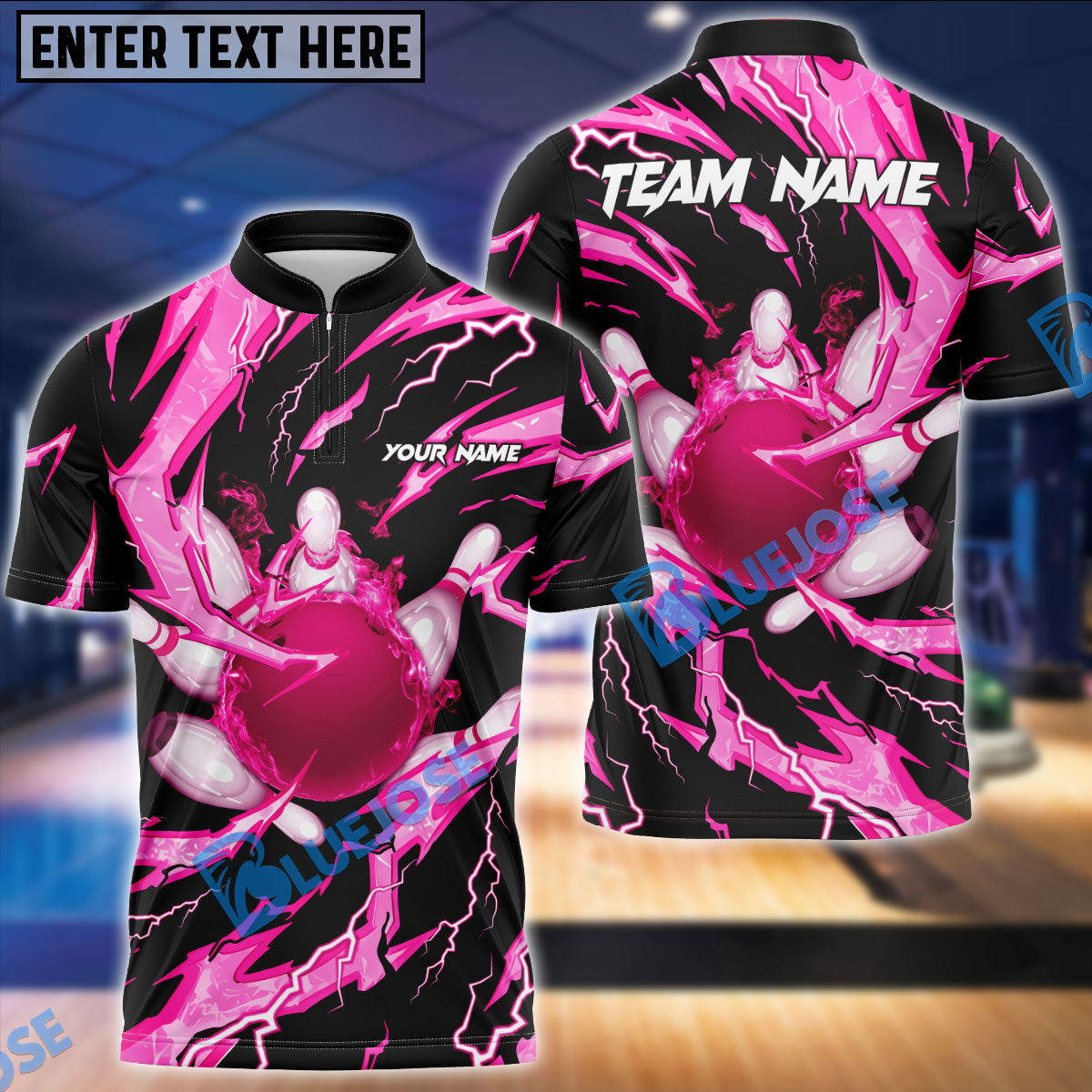Frenzidea Bowling And Pins Super Thunder Aura Customized Name 3D Shirt (4 Colors)