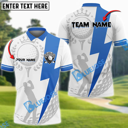 Frenzidea Flash Golf Customized Name, Team Name 3D Shirts (4 Colors)