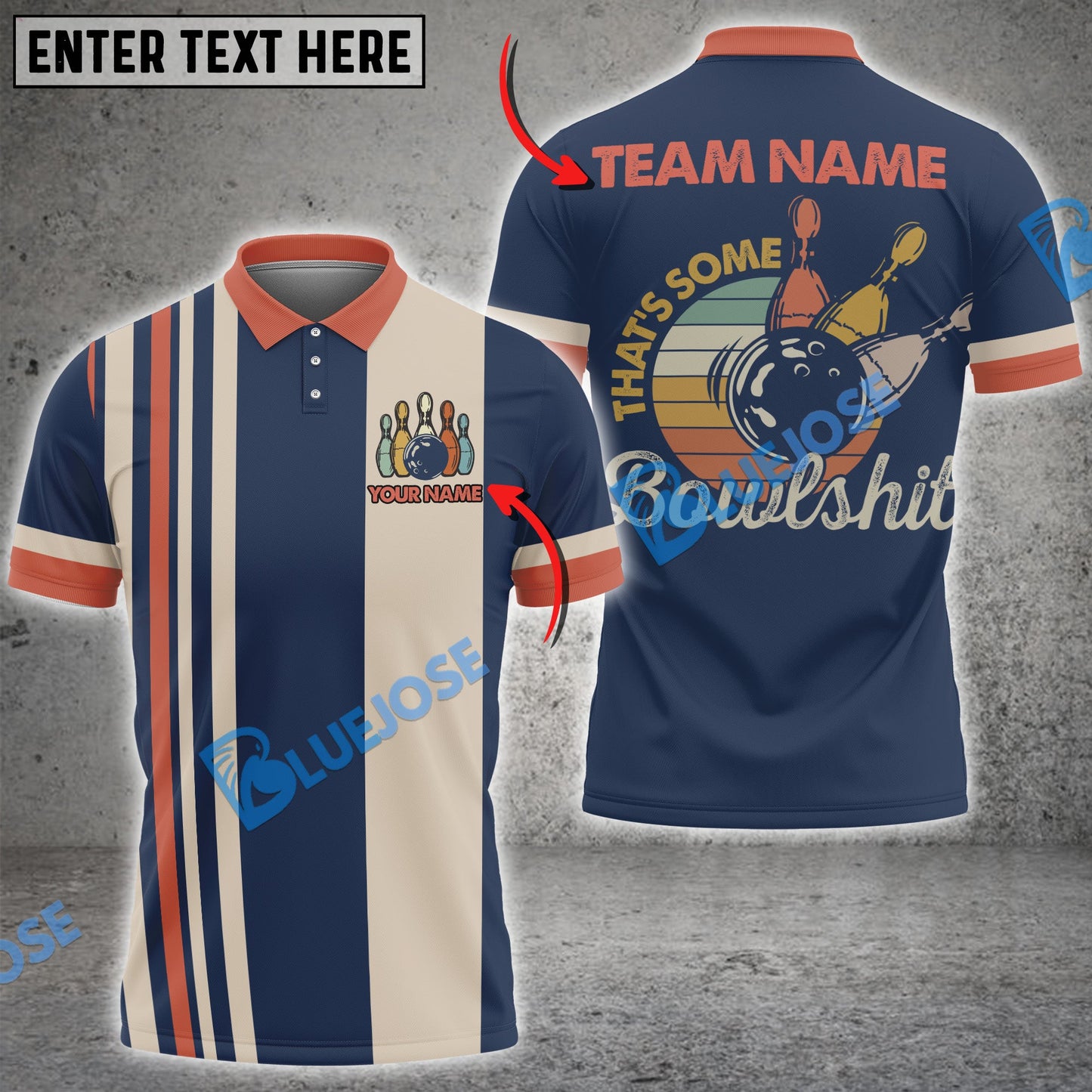 Frenzidea Bowling And Pins That's Some Bowlshit Customized Name 3D Shirt (4 Colors)