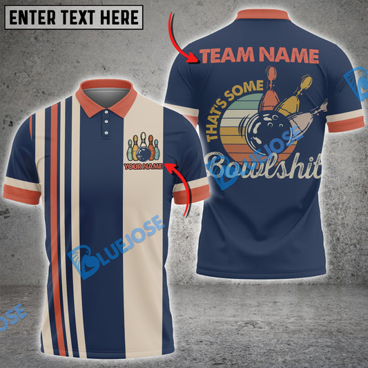 Frenzidea Bowling And Pins That's Some Bowlshit Customized Name 3D Shirt (4 Colors)