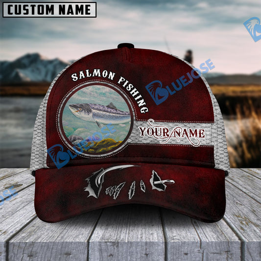 Frenzidea Happy Fishing Salmon Fish Personalized Cap