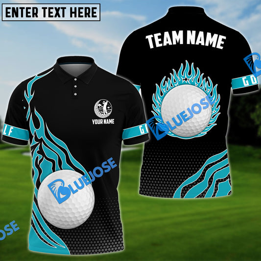 frenzidea Golf Multicolor Option Customized Name 3D Shirt (4 Colors)