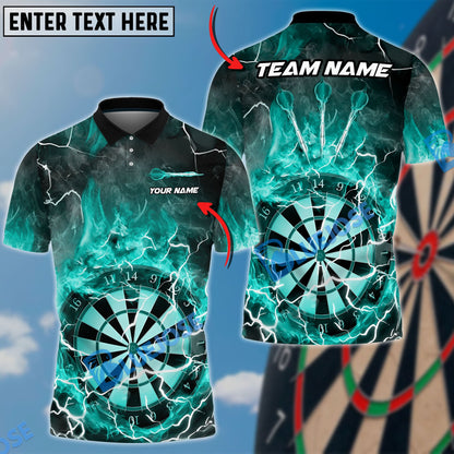 Frenzidea Darts Fire Colorful Rays Of Light Premium Personalized Name, Team Name 3D Shirt (6 Colors)