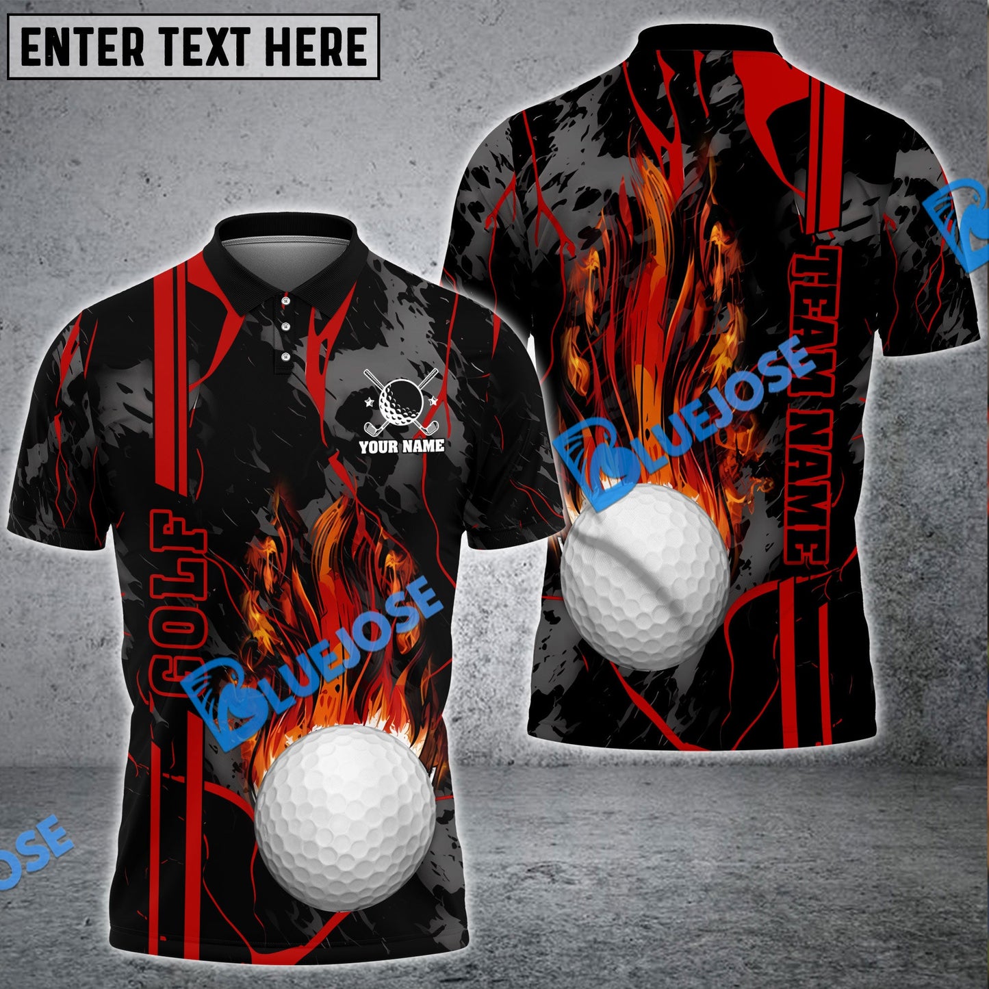 Frenzidea Golf Strike The Blood Customized Name, Team Name 3D Shirts ( 5 Colors )