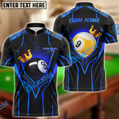 Frenzidea Billiards King 8-Ball & 9-Ball Personalized Name Shirt