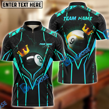 Frenzidea Billiards King 8 Ball & 9 Ball Personalized Name, Team Name Unisex Shirt ( 4 Colors )