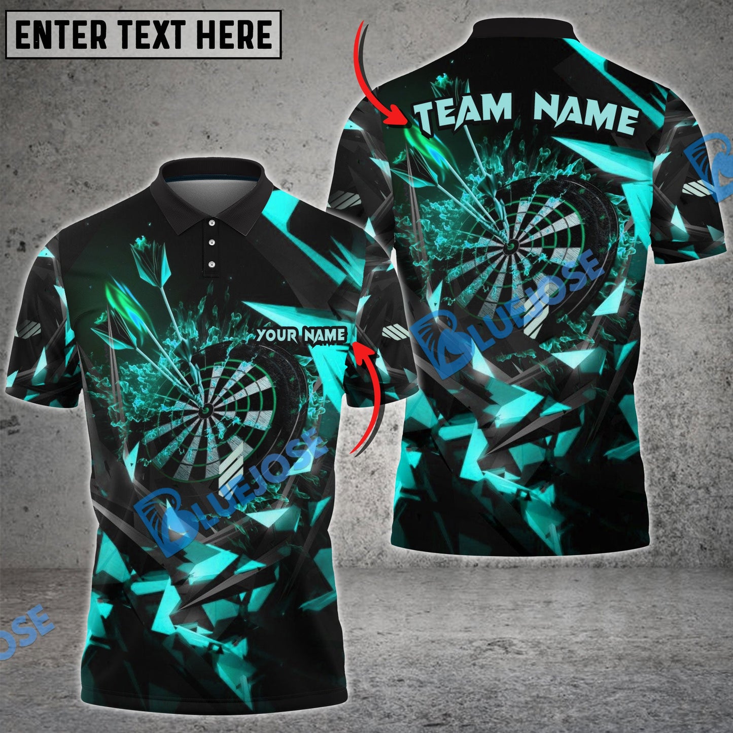 Frenzidea Thunder Rising Darts Personalized Name, Team Name 3D Shirt (6 Colors)