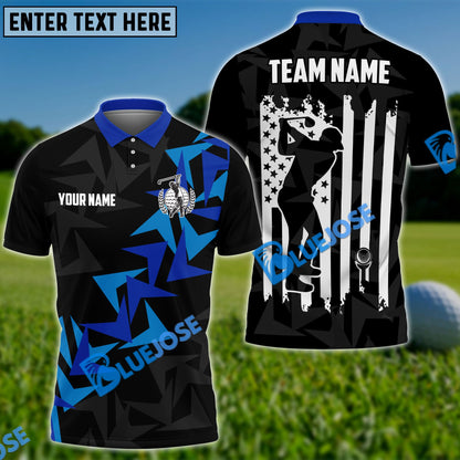 Frenzidea Golf Fallen Leaves Customized Name, Team Name 3D Shirts (4 Colors)