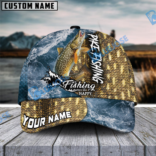 Frenzidea Personalized Pike Fishing Skin Seawave Classic Cap