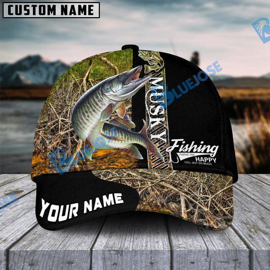 Frenzidea Personalized Musky Fishing Jungle Camo Classic Cap