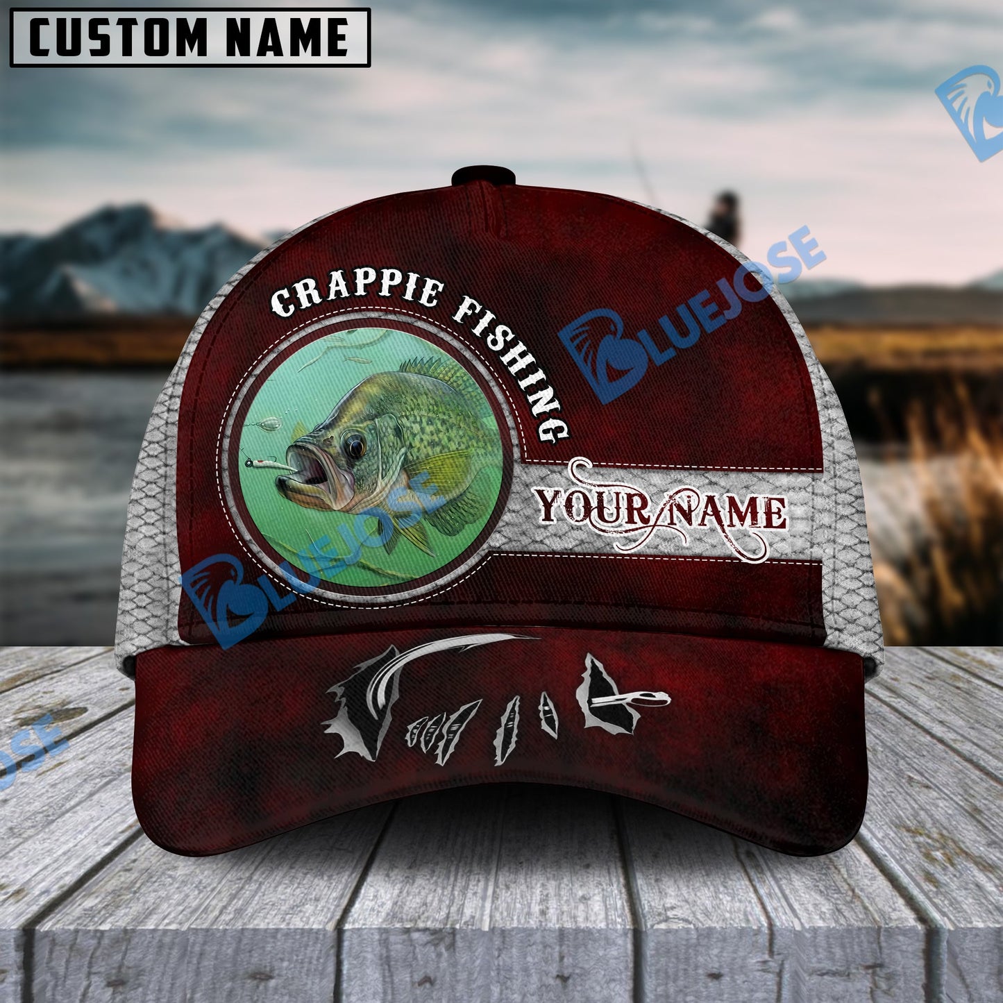 Frenzidea Happy Fishing Crappie Fish Personalized Cap