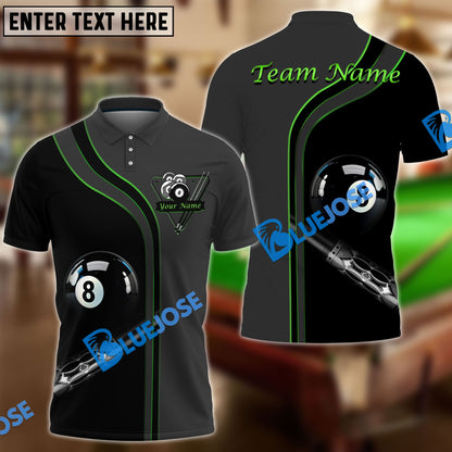 Frenzidea Billiards Ball 8 Deep Fantasy Personalized Name, Team Name Unisex Shirt ( 4 Colors )