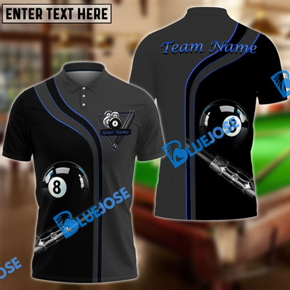 Frenzidea Billiards Ball 8 Deep Fantasy Personalized Name, Team Name Unisex Shirt ( 4 Colors )