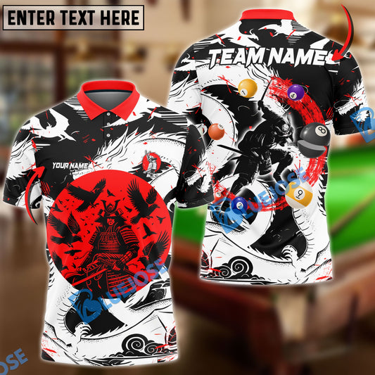 Frenzidea Billiards Samurai Slash Personalized Name, Team Name Unisex Shirt ( 4 Colors )