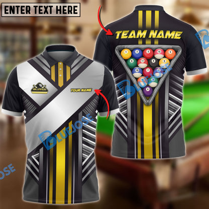 Frenzidea Billiards Ball 8 Victory Armor Personalized Name, Team Name Unisex Shirt ( 6 Colors )