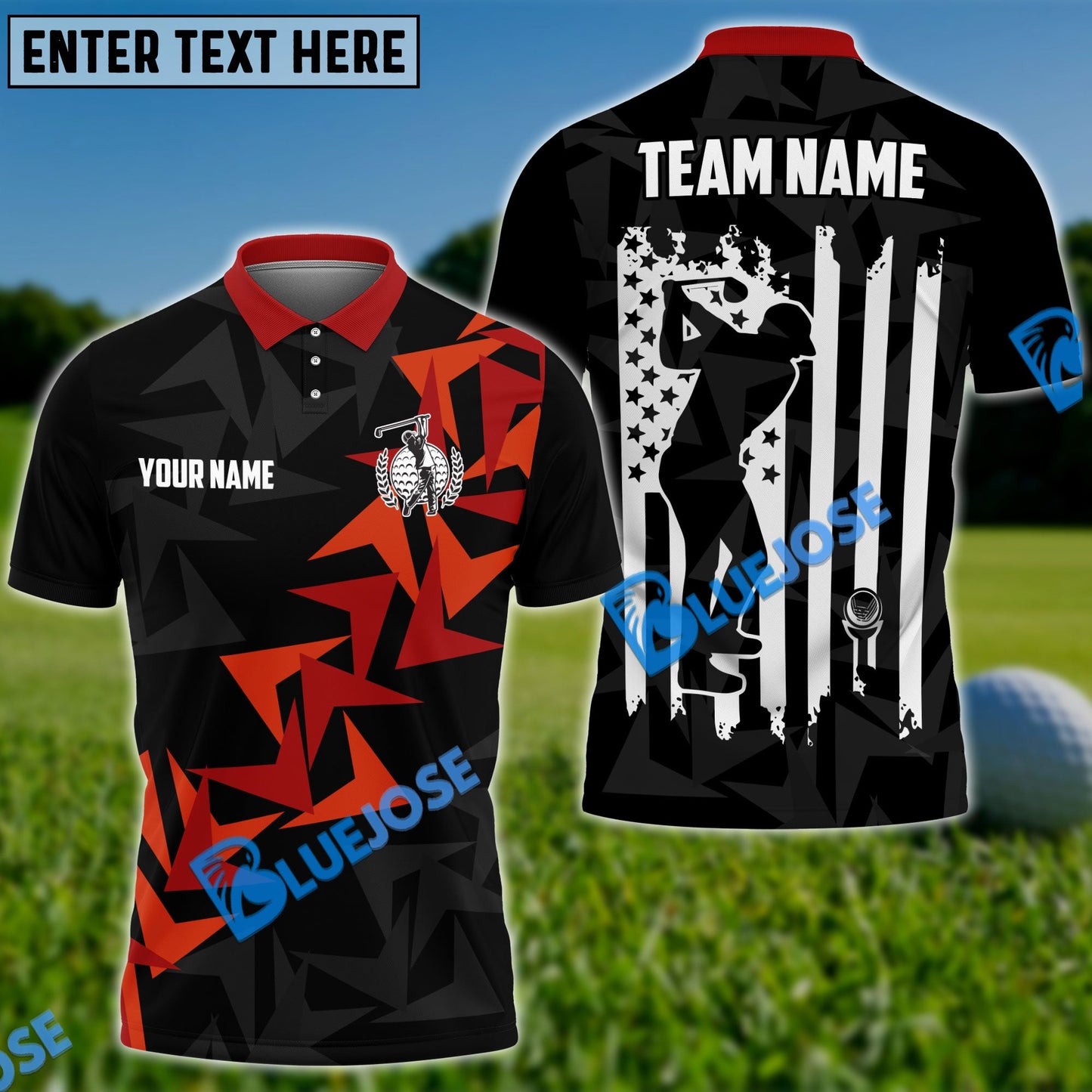 Frenzidea Golf Fallen Leaves Customized Name, Team Name 3D Shirts (4 Colors)