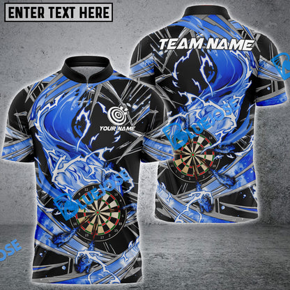Frenzidea Darts Thunder Wind Aura Personalized Name, Team Name 3D Shirt (4 Colors)