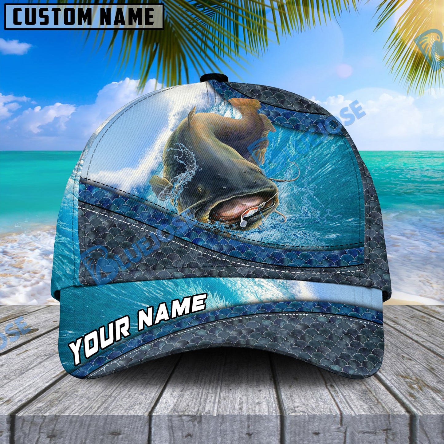 Frenzidea Magic Catfish Fishing Personalized Cap