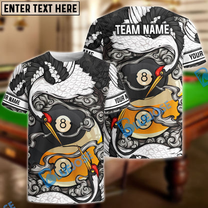 Frenzidea Billiards Ball 8 And 9 Yinyang Style Personalized Name, Team Name Shirt