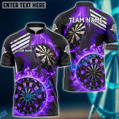 Frenzidea Darts Wall Of Flame War Personalized Name, Team Name 3D Shirt ( 5 Colors)