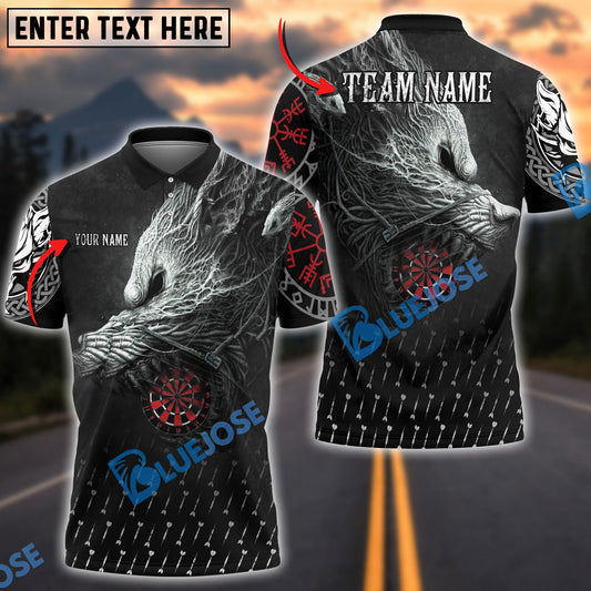 Frenzidea Darts Viking Wolf Personalized Shirt