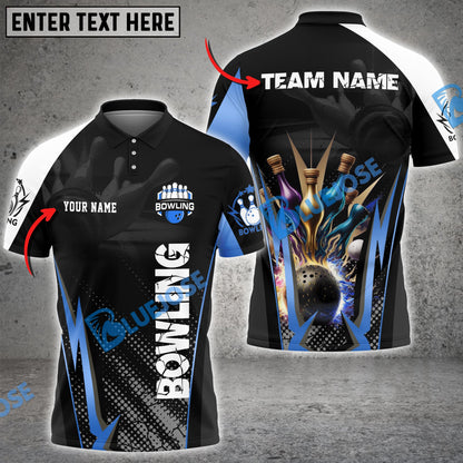 frenzidea Bowling And Pins The Fury Of Thunder Customized Name 3D Shirt (4 Colors)