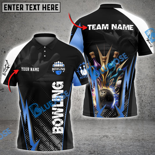 frenzidea Bowling And Pins The Fury Of Thunder Customized Name 3D Shirt (4 Colors)
