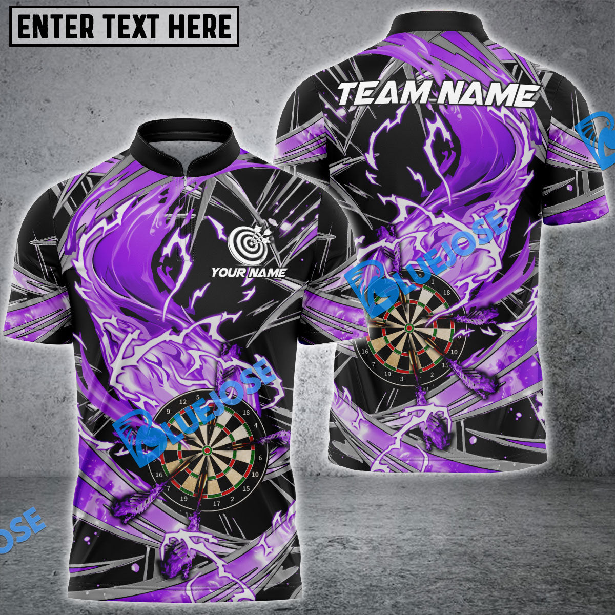 Frenzidea Darts Thunder Wind Aura Personalized Name, Team Name 3D Shirt (4 Colors)