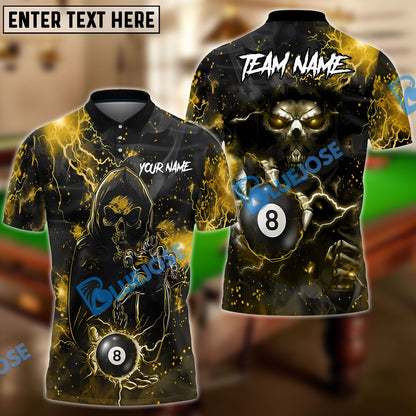 Frenzidea Billiards Ball 8 Thunder Sparks Personalized Name, Team Name Unisex Shirt ( 6 Colors )
