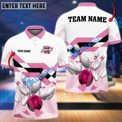 Frenzidea Bowling And Pins Winning Strike Customized Name 3D Shirt (4 Colors)